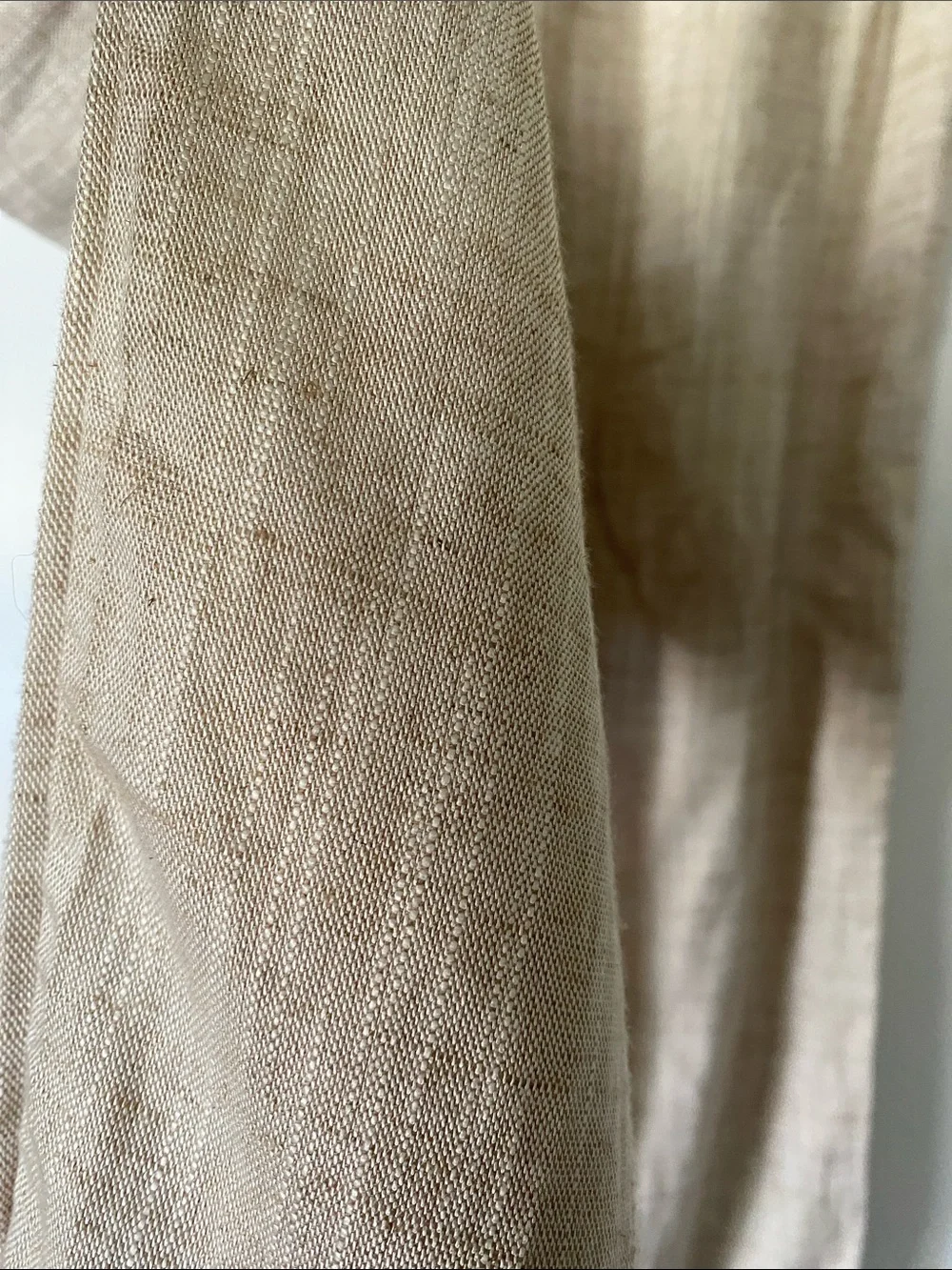 NWT Soft Linen Rayon Blend Flowy Drawstring High Waist Wide Straight Leg  M